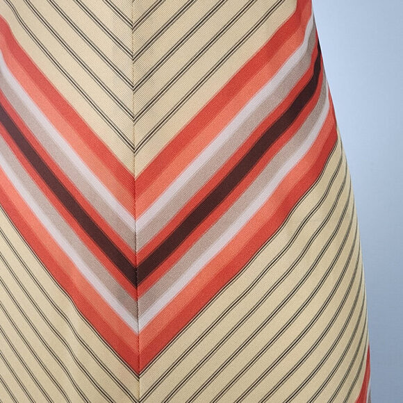 Vintage Nu Mode Red & Brown Maxi Dress Size S - Picture 4 of 10